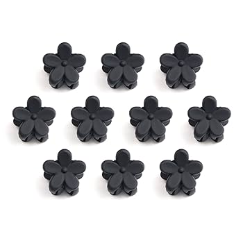 ブラック花びら型ヘアクリップ 2サイズ Amazon.co.jp: ヘアクリップ ミニ 花【ブラック】黒 小さめ
